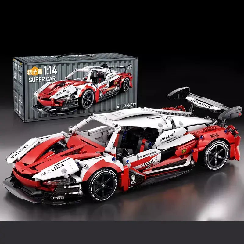 2025 novo 1200 pçs mclaren esportes carro blocos de construção conjunto 1:14 escala kit modelo carro corrida para crianças adulto veículo corrida brinquedos presentes