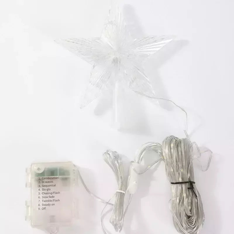 LED Star Waterfall Lights para o Natal, luzes de corda, enfeites de árvores, decorações, ano novo, 2025, 2024