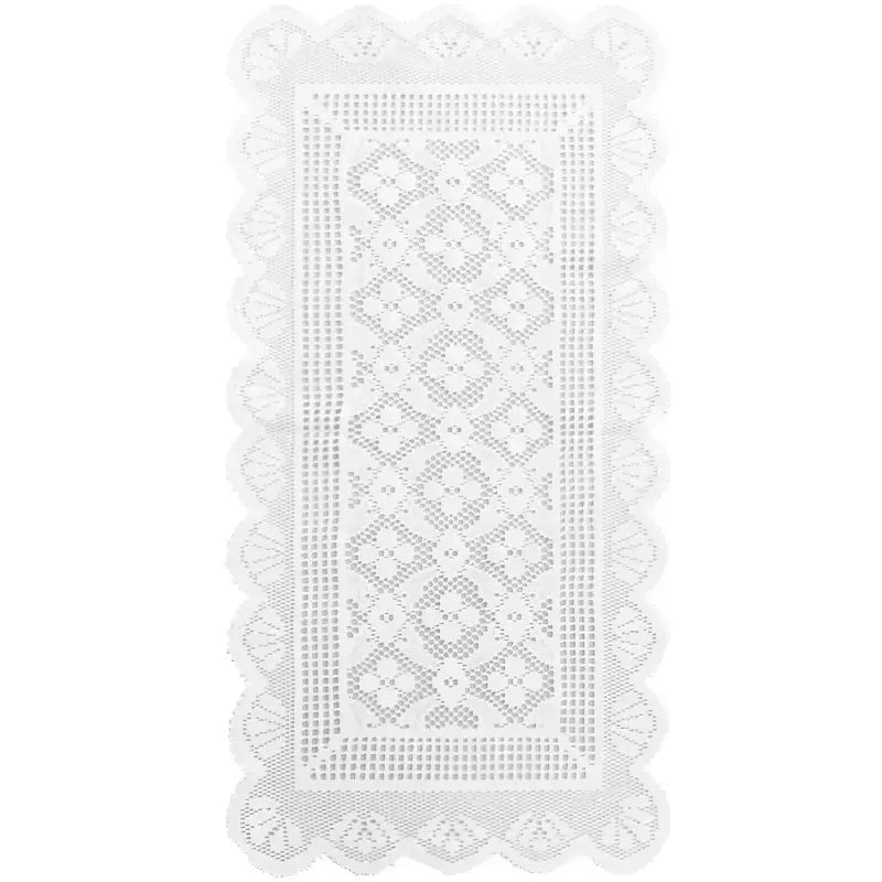 Modern Minimalista White Lace Table Runner, Nordic Style Table Decoration Set, Toalha de mesa de linho, adequado para cozinha e restaurantes