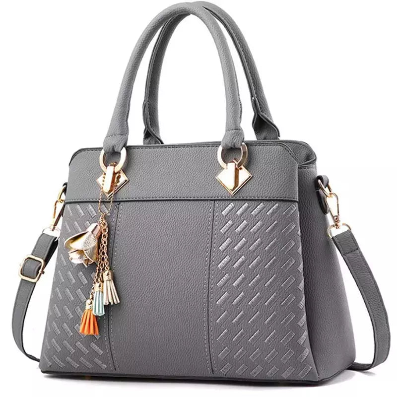 Gusure-Luxo Crossbody Bag com Tassel para Mulheres, Pendurado, Grande Capacidade, Bolsas de Ombro Femininas, Tote Bordado, Bolsa
