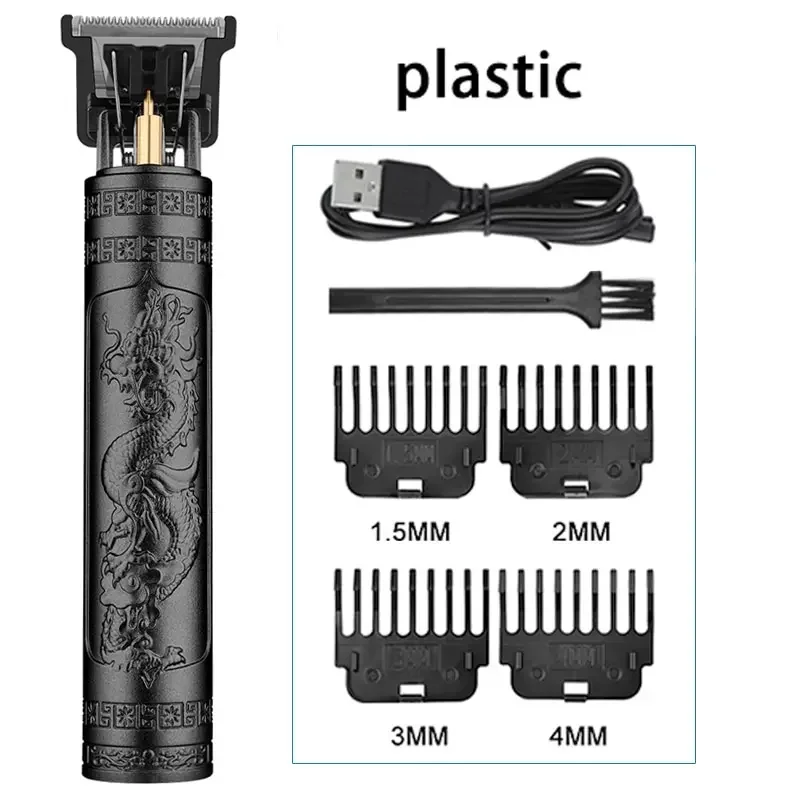 Men's Elite Elétrica Aparador De Cabelo, T9, Cortador De Cabelo, Barbeador, Aparador De Cabelo Recarregável, Barba De Barbear, Retro, Novo