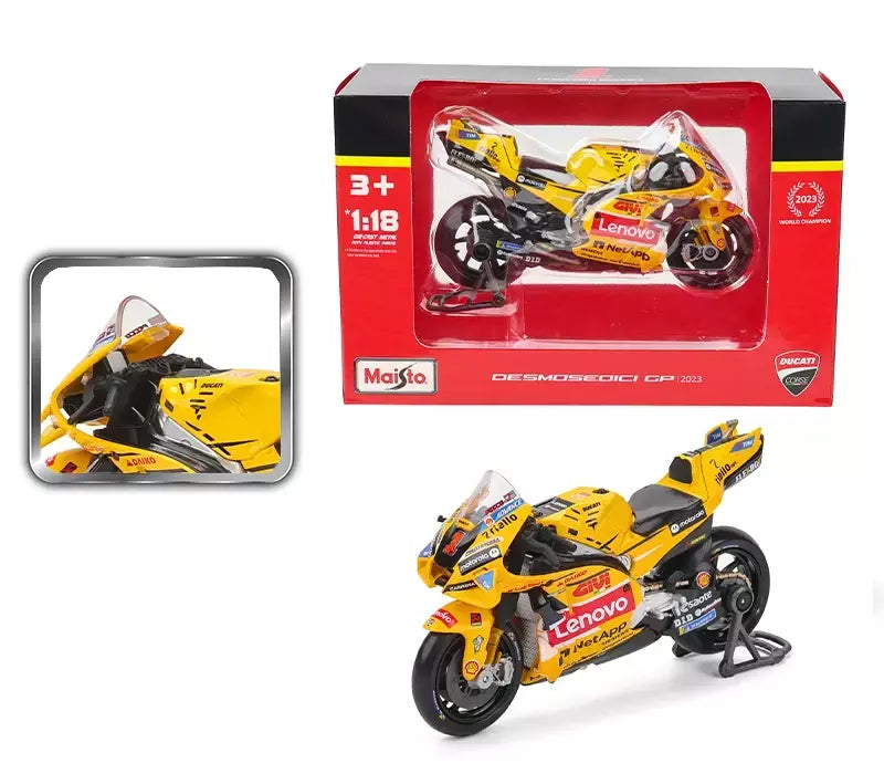 Maisto 1:18 NOVA Equipe Ducati Lenovo 2023 # 1 Bagnaia Champion Moto GP Racing fundição liga modelo de motocicleta coleção presente brinquedo