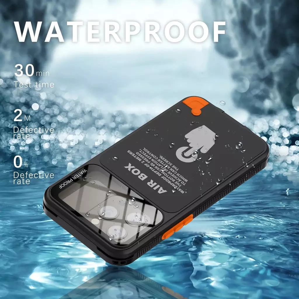 Shellbox moda janela fotografia tela de toque subaquática adequada para iphone 12 pro 13 14 15 max ip68 capa de telefone à prova d'água