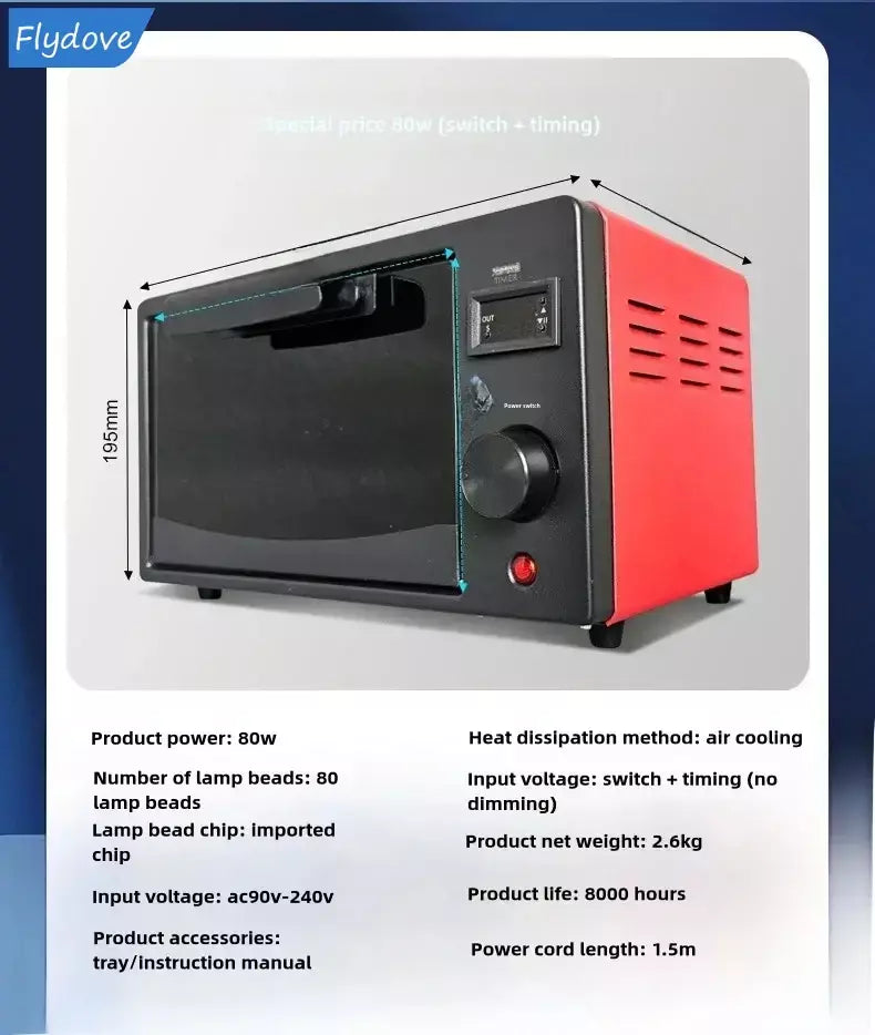 Caixa de cura uv forno de lâmpada ultravioleta 365nm 395nm 405nm led uv forno para resina uv tela flexível rápida manutenção do telefone móvel