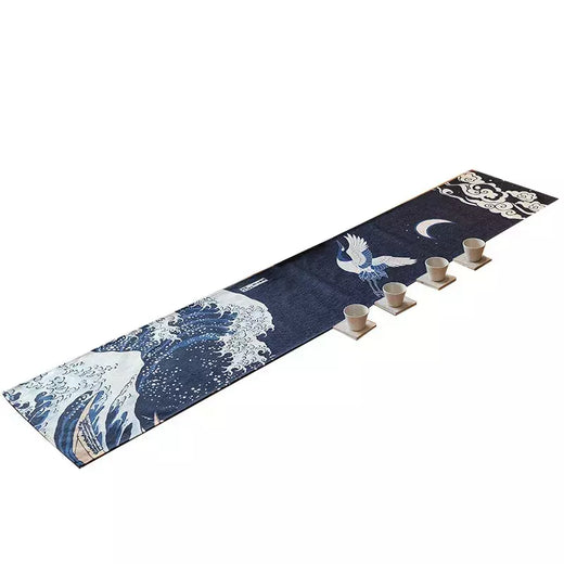 Simples chinês Lotus Table Runner, japonês Wave Table Flag, Koi Fish Toalha de Mesa, Acessórios para Cerimônia do Chá, Estilo Nacional