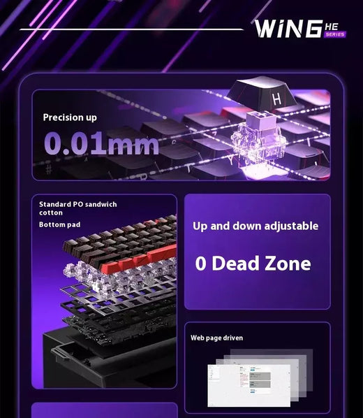 AULA WIN60 WIN68 HE MAX teclado mecânico interruptor magnético 8k taxa de polimento RGB 0 zona morta e-sports teclado para jogos personalizável