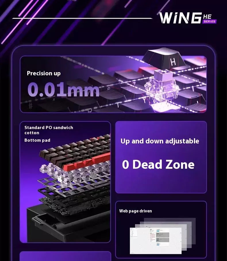 AULA WIN60 WIN68 HE MAX teclado mecânico interruptor magnético 8k taxa de polimento RGB 0 zona morta e-sports teclado para jogos personalizável