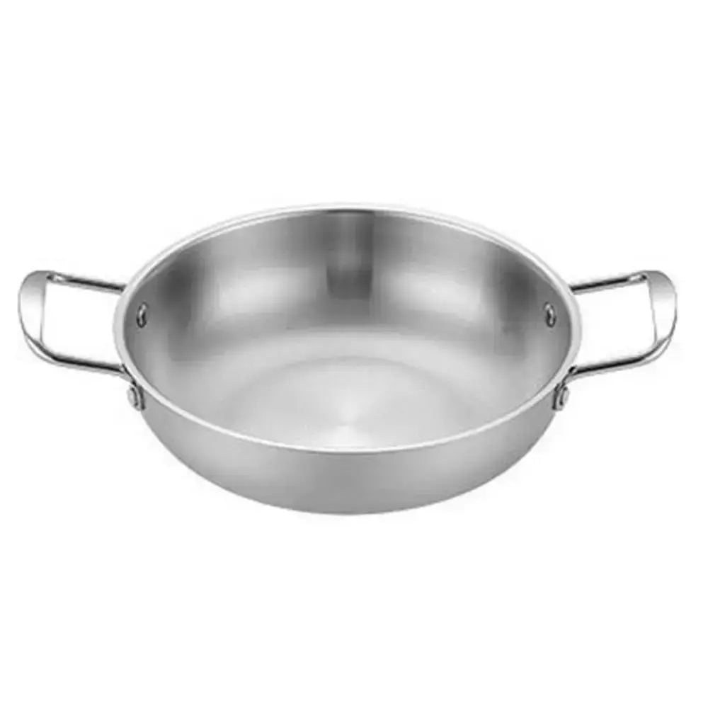 Panela de aço inoxidável panelas secas casa cozinhar frutos do mar pote arroz paella pan piquenique lanche placas panelas com alça para cozinha