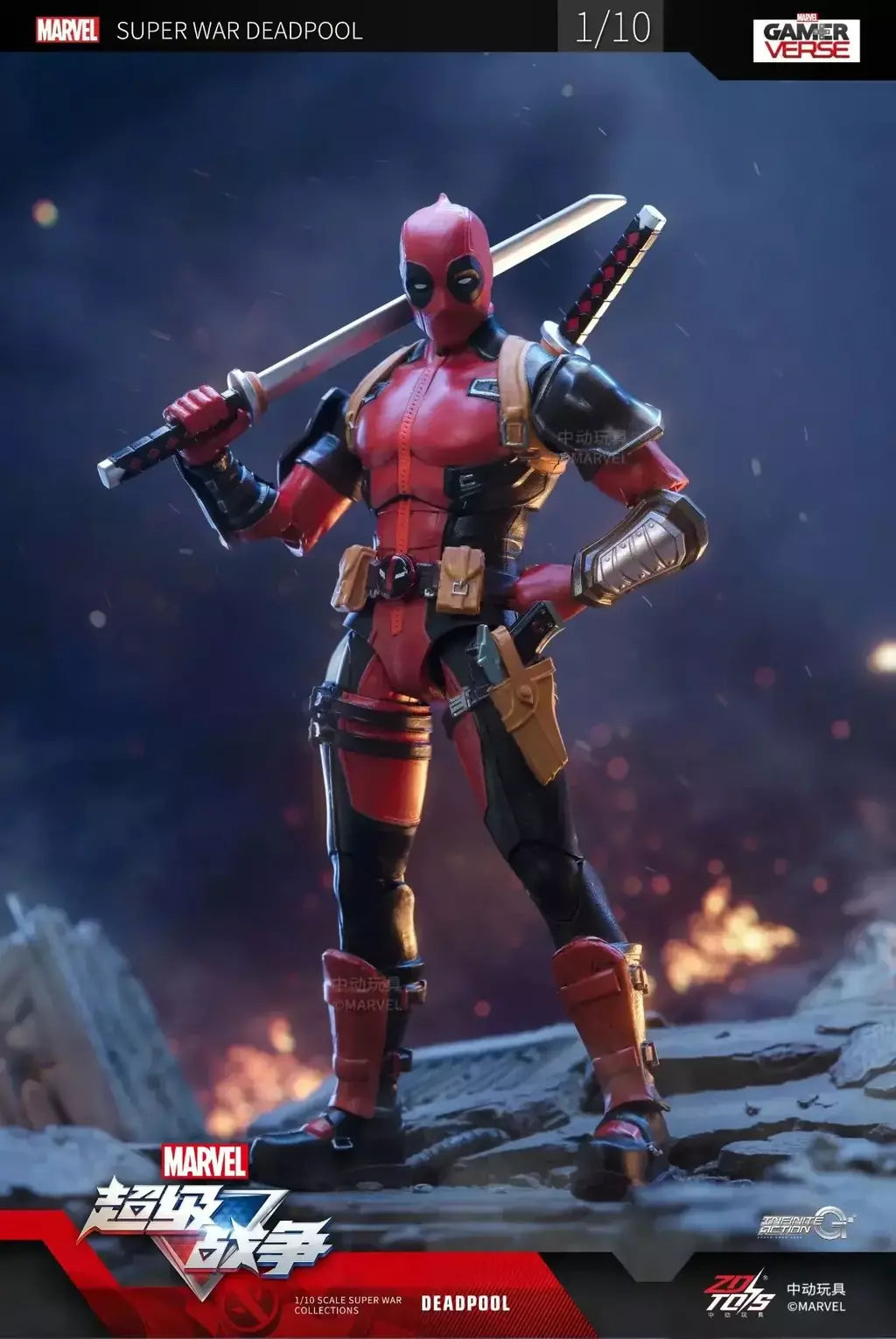 ZD Toys Deadpool & Wolverine Figuras de ação Deadpool Caixa Wolverine Coleção Figuras de ação para adultos Brinquedo infantil