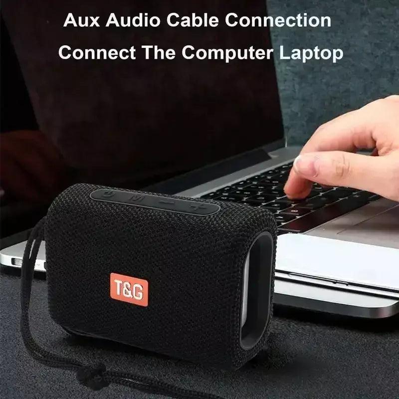 Alto-falante bluetooth tg313 mini amplificador portátil ao ar livre à prova dwaterproof água baixo alta fidelidade caixa de alto-falante luz led suporte cartão tf rádio fm