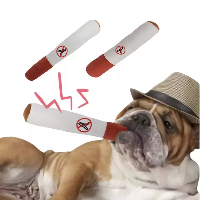 Cão interativo conjunta som filhote de cachorro brinquedos charuto para pequenos resistente rangido cães indestrutível cão de pelúcia mascar brinquedo pet mordida brinquedos
