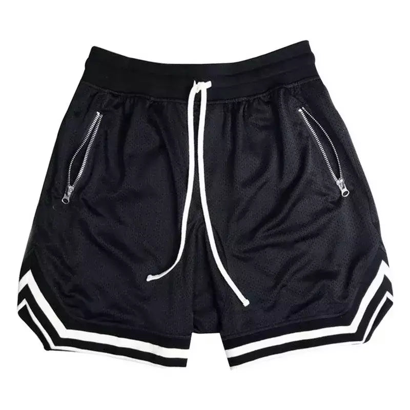 Calções de basquete de malha respirável masculino, corredores de ginástica, calças curtas esportivas masculinas, scanties casuais, verão