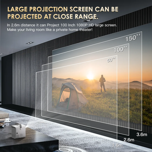 HONGTOP-P10 Projetor Home Smart TV, Versão Global, WiFi, 1080P, Android, 4GB, 64GB, foco elétrico, projetor portátil