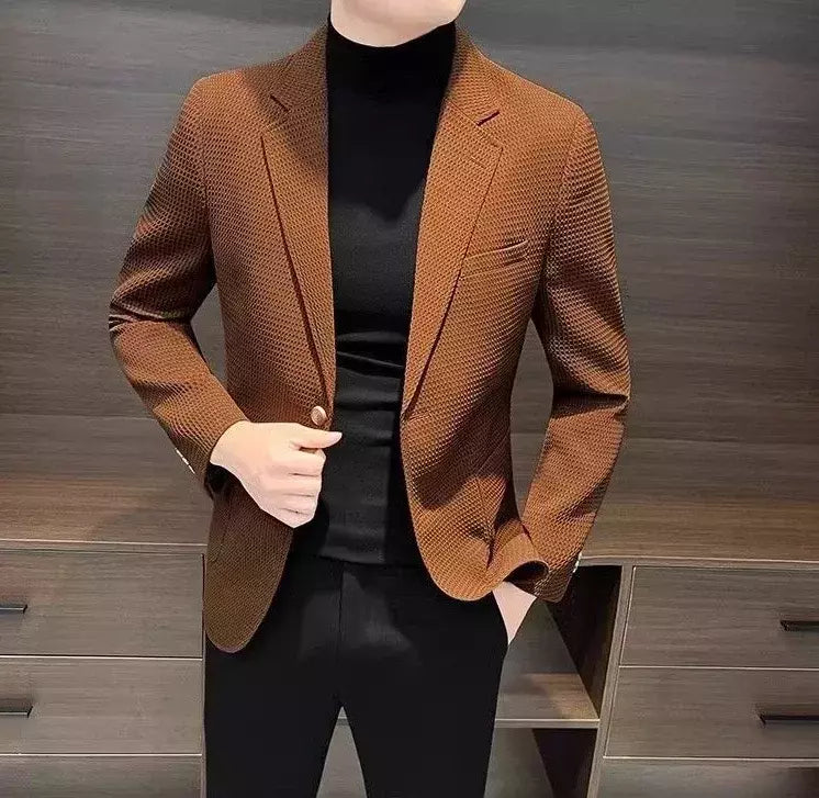 Blazer fino preto slim fit masculino, jaquetas masculinas, casaco de negócios, estilista de luxo, roupas de alta qualidade, novo, 2021