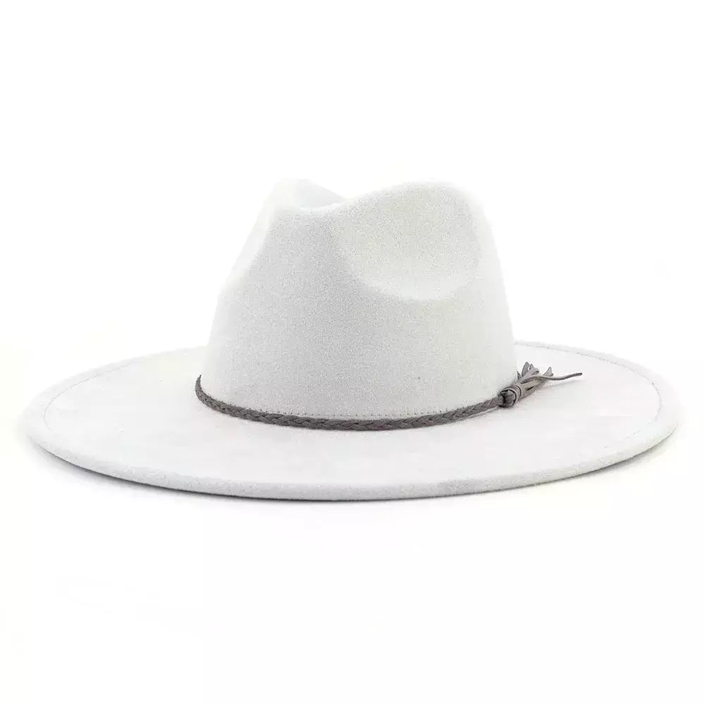 Chapéu Fedora de camurça para homens e mulheres, chapéu de feltro, Fedora clássico, chapéu de igreja, jazz, outono, inverno, 9,5 cm