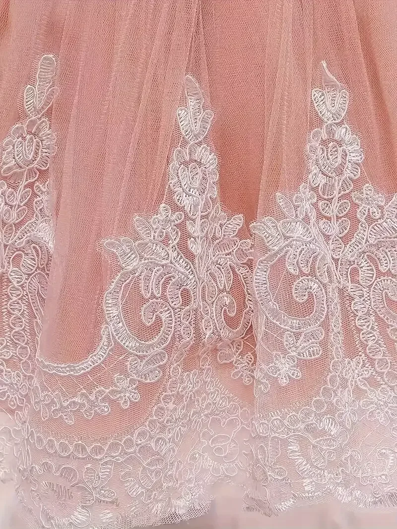 Vestido floral de tule para meninas de 0.2 anos, festa de primeiro aniversário, batismo, vestidos brancos, princesa, casamento, dama de honra, baile