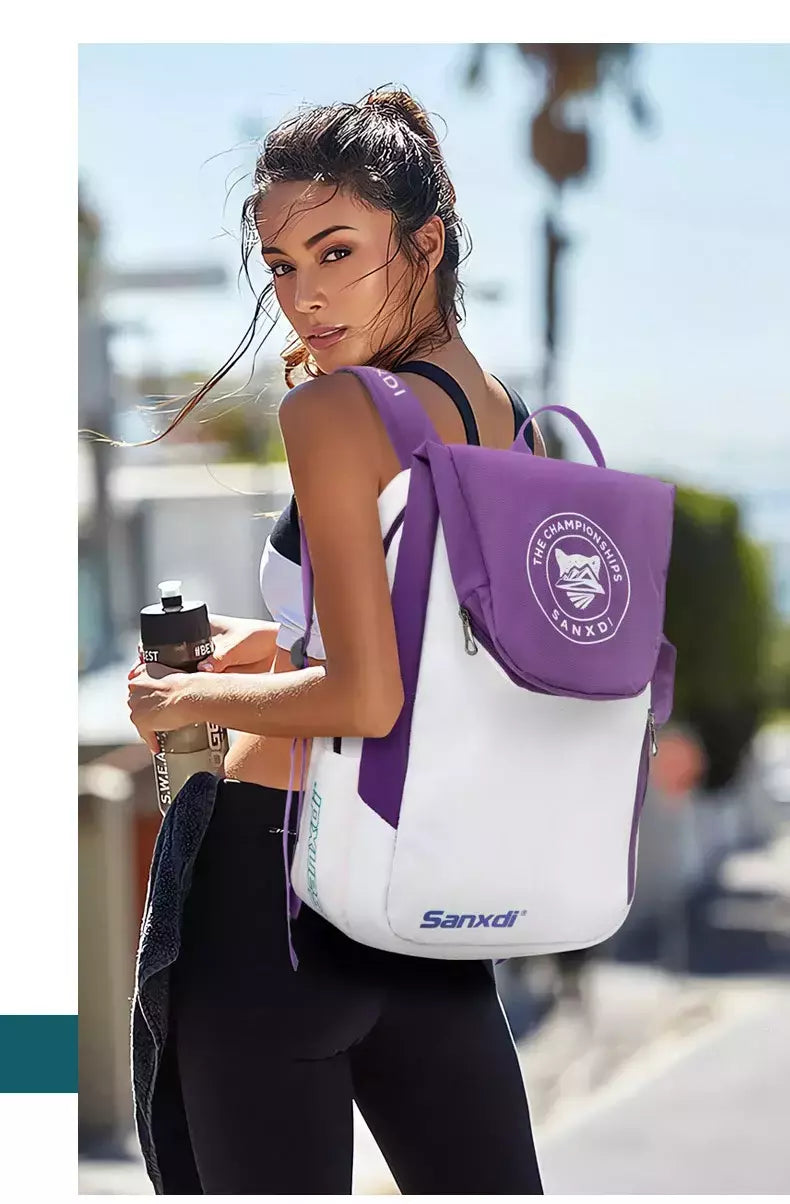 Mochila de remo de tênis dobrável para homens Squash Badminton Racket Bag Bolsa de transporte de raquetebol Sacos esportivos de grande capacidade