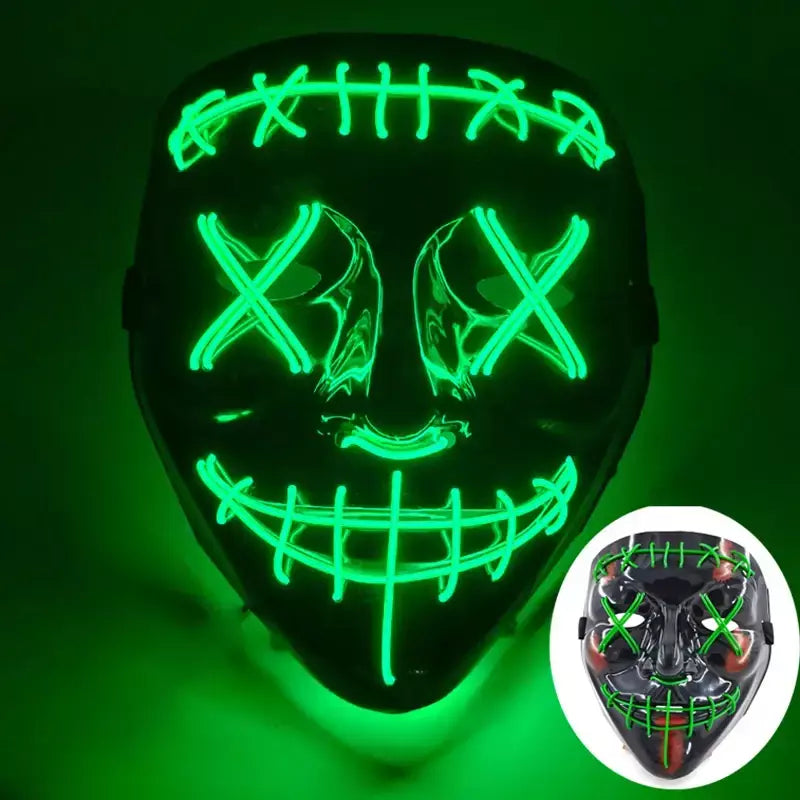 Versão mais atualizada máscara de purga cosplay para escolha feriado traje adereços noite mostrar acessório brilhante máscara de purga adulto headwear