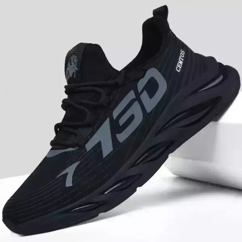 Tênis casual de slip-on masculino, tênis de corrida respirável, caminhada e treinamento ao ar livre, tênis na moda