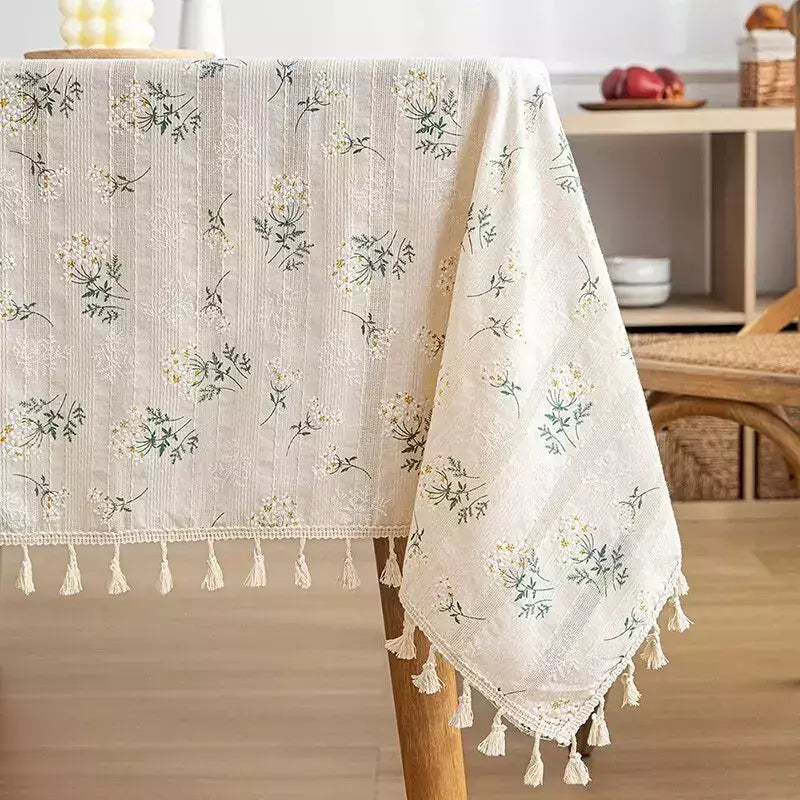 Pequena Margarida Padrão Toalha De Mesa De Mesa, Bordado, Festa De Casa, Retangular, Fluindo Design Floral, Mesa De Jantar Pano, Simples