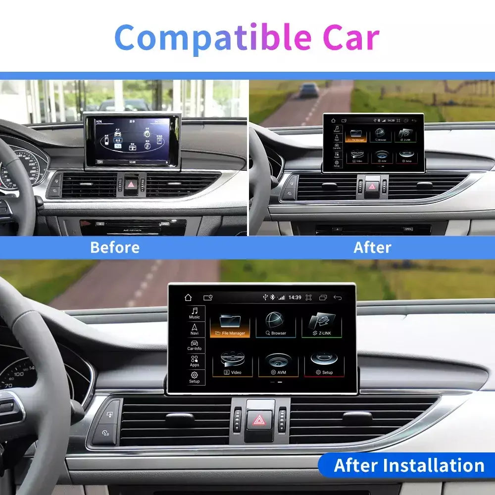 8 núcleos android 13 sistema multimídia estéreo do carro para audi a6 c7 a7 2012-2018 wifi 4g 8 + 128gb ram carplay ips tela de toque gps navi