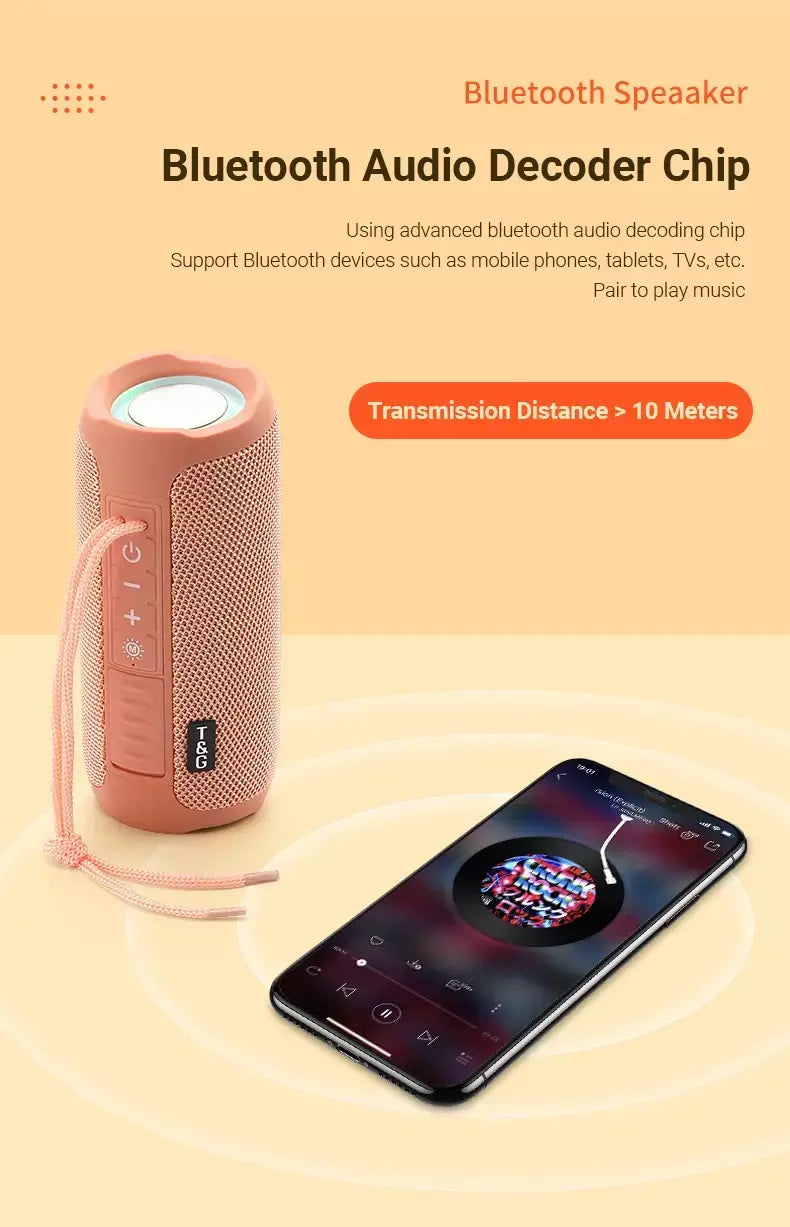 Alto-falante Bluetooth sem fio portátil, caixa de música, subwoofer handfree, baffe, FM, AUX, rádio, som, PC, TV, defletor
