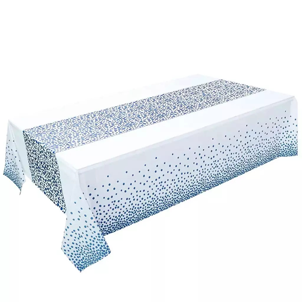 Toalha de mesa descartável com bolinhas pequenas, impermeável e engrossada, para decoração, festa de aniversário e casamento, 54x10 8 polegadas, 1pc