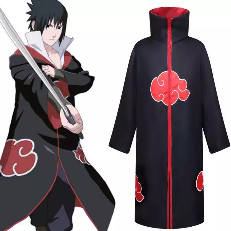 Naruto uchiha itachi cosplay trajes anime longo manto casaco robe trincheira ninja halloween carnaval festa grupo roupas capa presentes