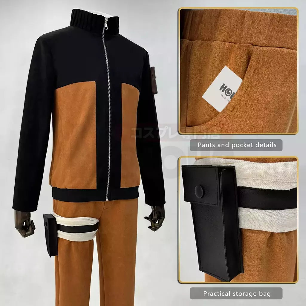 Holoun anime uzumaki cosplay traje adulto versão calças superiores cocar natal presente de ano novo cos convenção