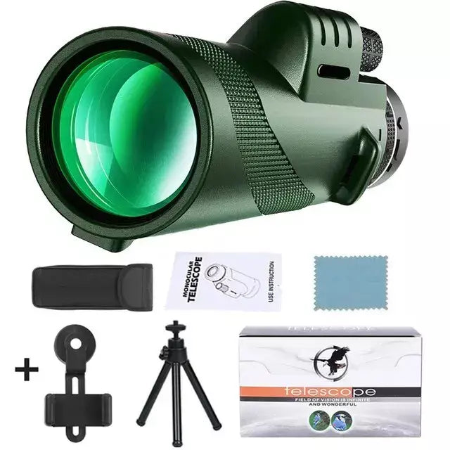 80x100 portátil zoom hd 5000m telescópio dobrável de longa distância mini telescópio poderoso para caça esportes ao ar livre acampamento viagem