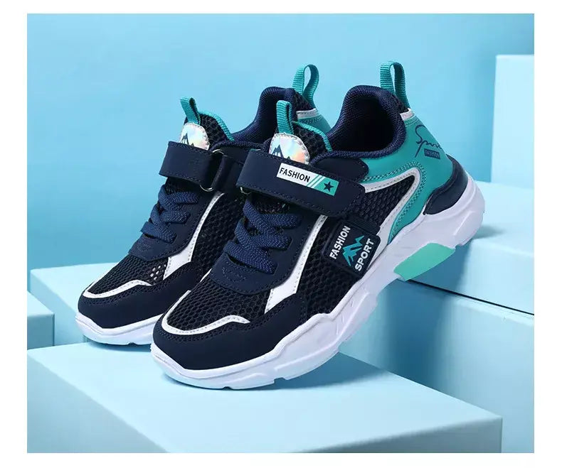 Única rede crianças sapatos meninos tênis verão respirável superfície antiderrapante meninas tênis casuais esportes correndo sapatos ao ar livre