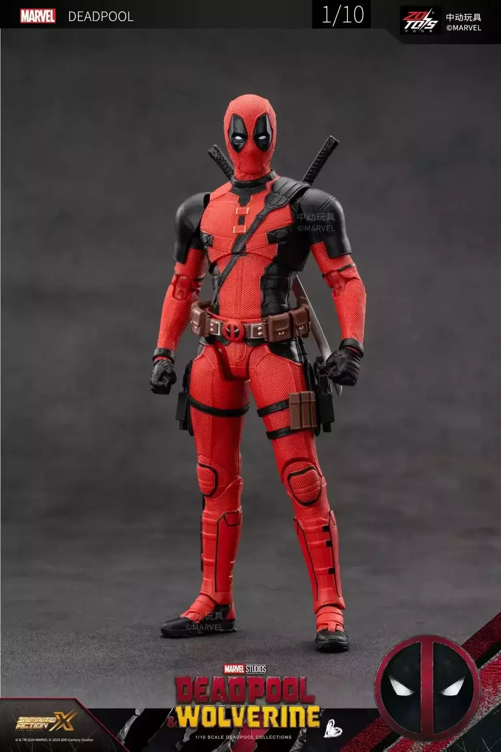 ZD Toys Deadpool & Wolverine Figuras de ação Deadpool Caixa Wolverine Coleção Figuras de ação para adultos Brinquedo infantil