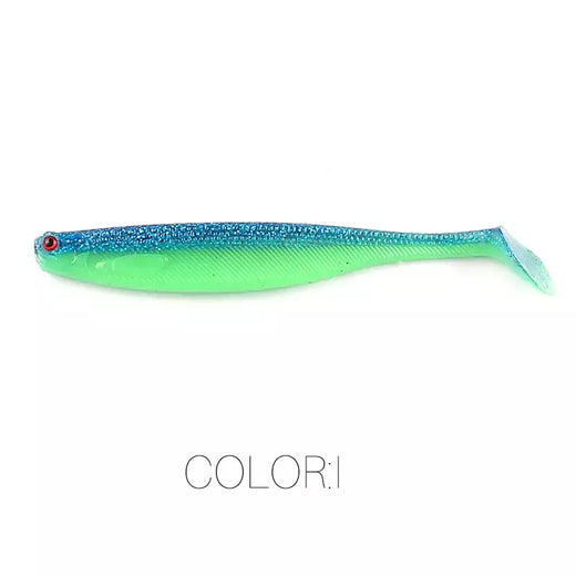 Novo supercontinente shadtteez t-tail 50mm 70mm 100mm pique zander predador pesca 3d olhos isca macia iscas de pesca
