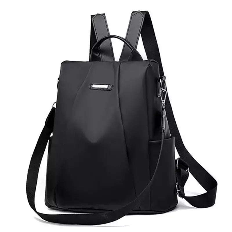 Mochila de nylon multifuncional para mulheres, bolsa escolar casual para meninas, alça destacável, bolsa de ombro de viagem, cor sólida, nova moda