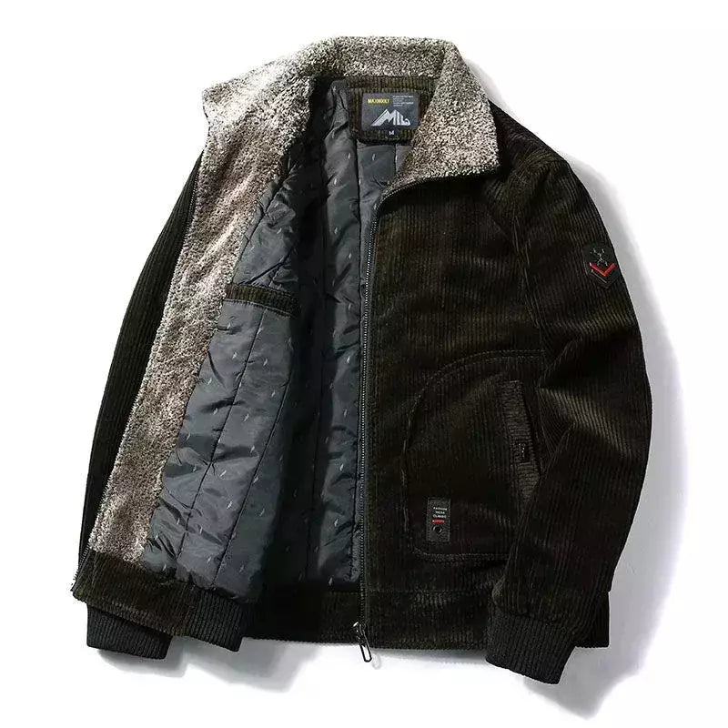 Masculino blusão térmico plus size masculino quente inverno veludo jaquetas e casacos gola de pele inverno jaqueta casual outwear