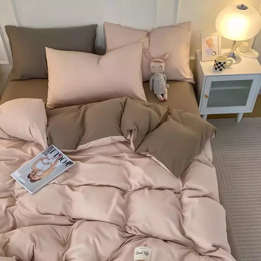 Yanyangtian rendas 4-piece conjunto de cama folha colcha capa fronha linho para a família crianças quarto sala estar conjunto 4 pçs
