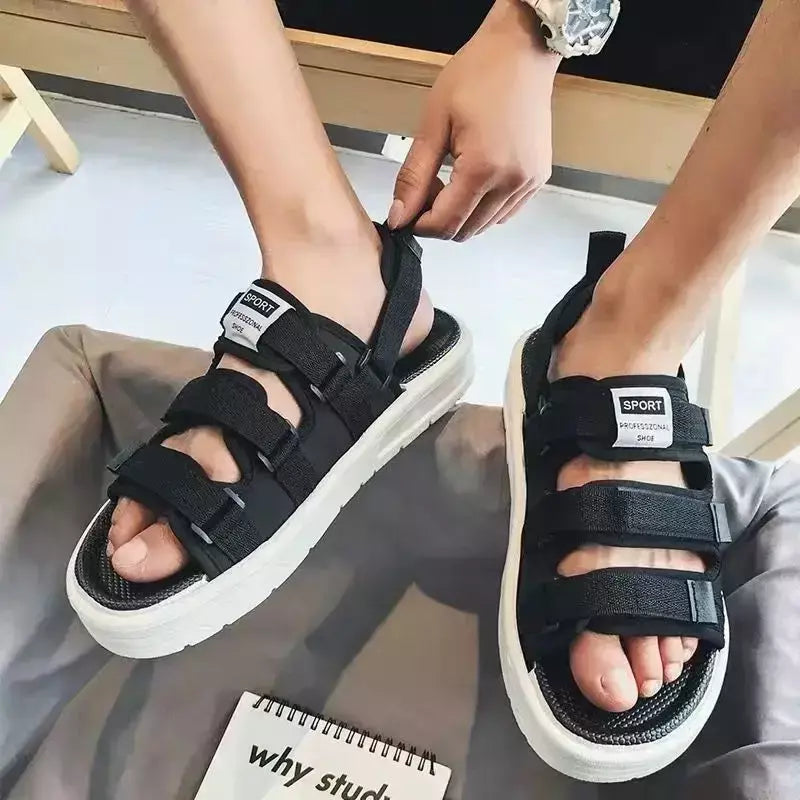 Chinelos impermeáveis antiderrapantes masculinos, sandálias de sola macia, sapatos pernalta, chinelos de praia, verão, novo, 2022