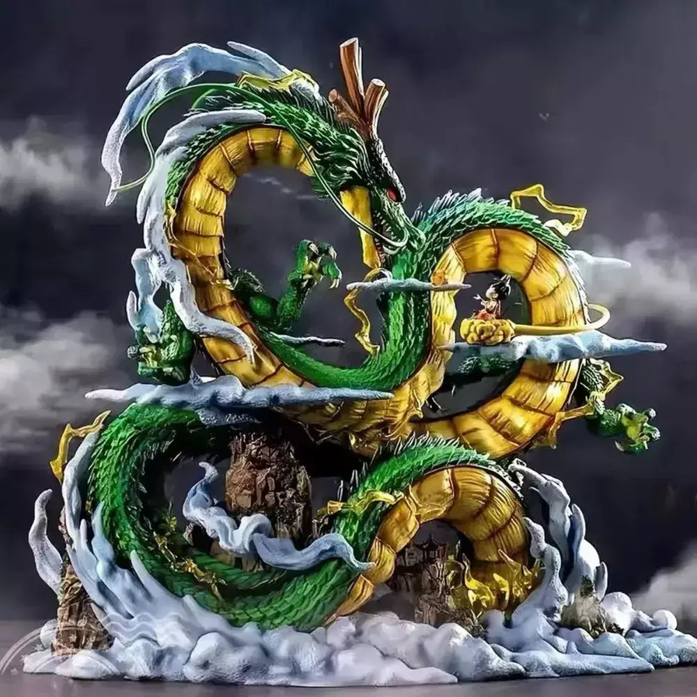 23cm/9.05in anime dragon ball z figura shenron goku e shenron figura de ação modelo estátua pvc boneca coleção brinquedo presentes