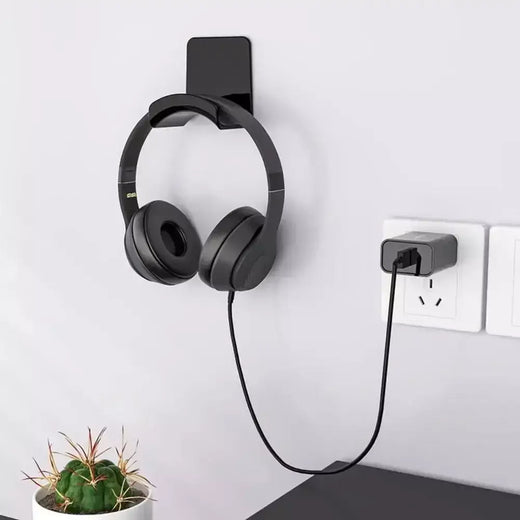 Suporte universal para fone de ouvido, suporte de plástico adesivo para montagem na parede sob a mesa, suporte para fone de ouvido para jogos