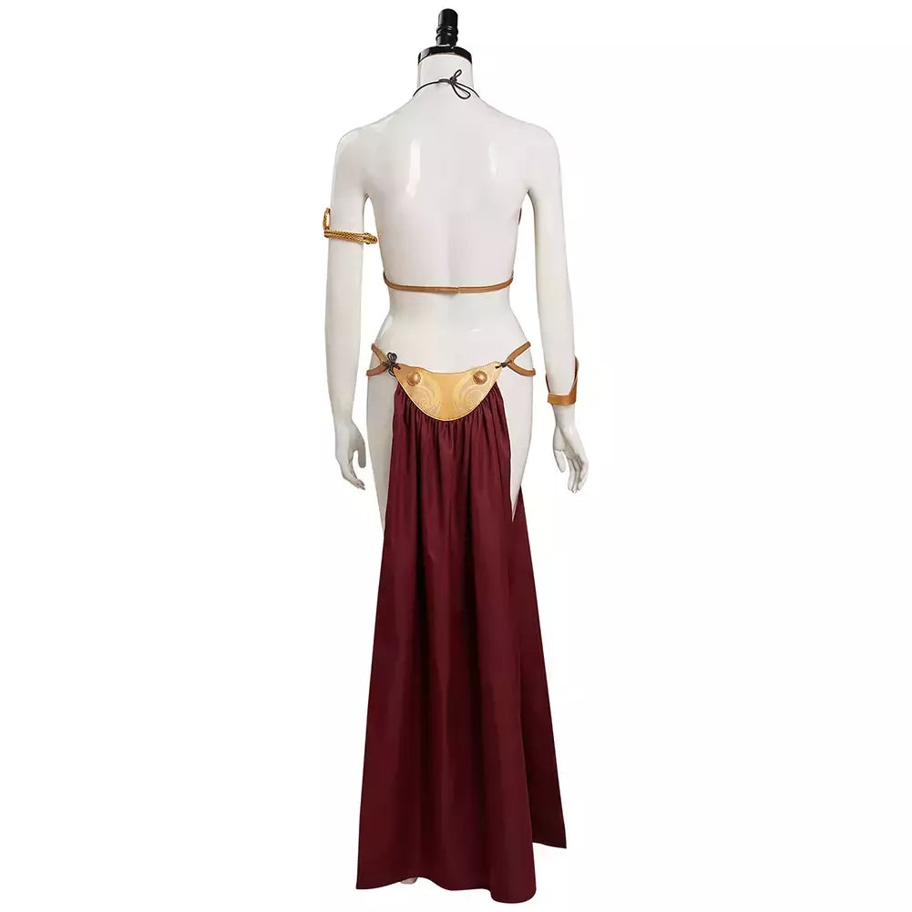 Princesa leia cosplay traje filme espaço batalha fantasia sexy escravo vestido biquíni terno feminino festa de halloween roleplay outfit