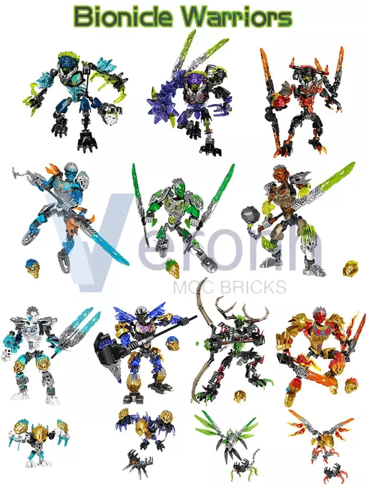 Bionicle Warriors Crânio Figuras de Ação Coleção Blocos de Construção Umarak Uxar Máscara Mestre Storm Beast Anime Tijolos Brinquedo Presentes para Crianças