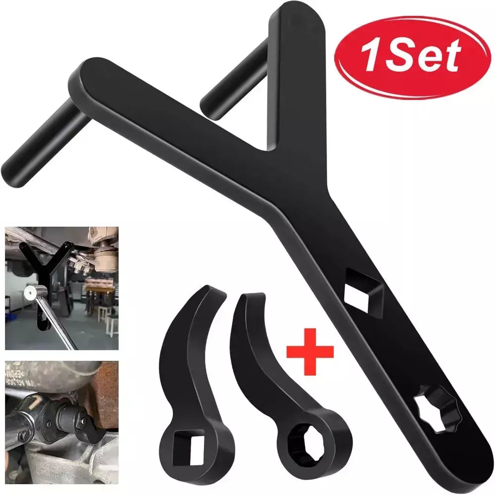 1 conjunto de chave de barra de alavanca para braço de controle inferior do carro, chave de barra de alavanca para 1/2 catraca, chave aberta, meio eixo, ferramenta de desmontagem