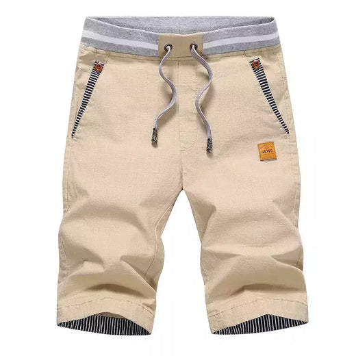 Calção de praia de algodão masculino, calça monocromática, estilo verão, novo, quente, 2024