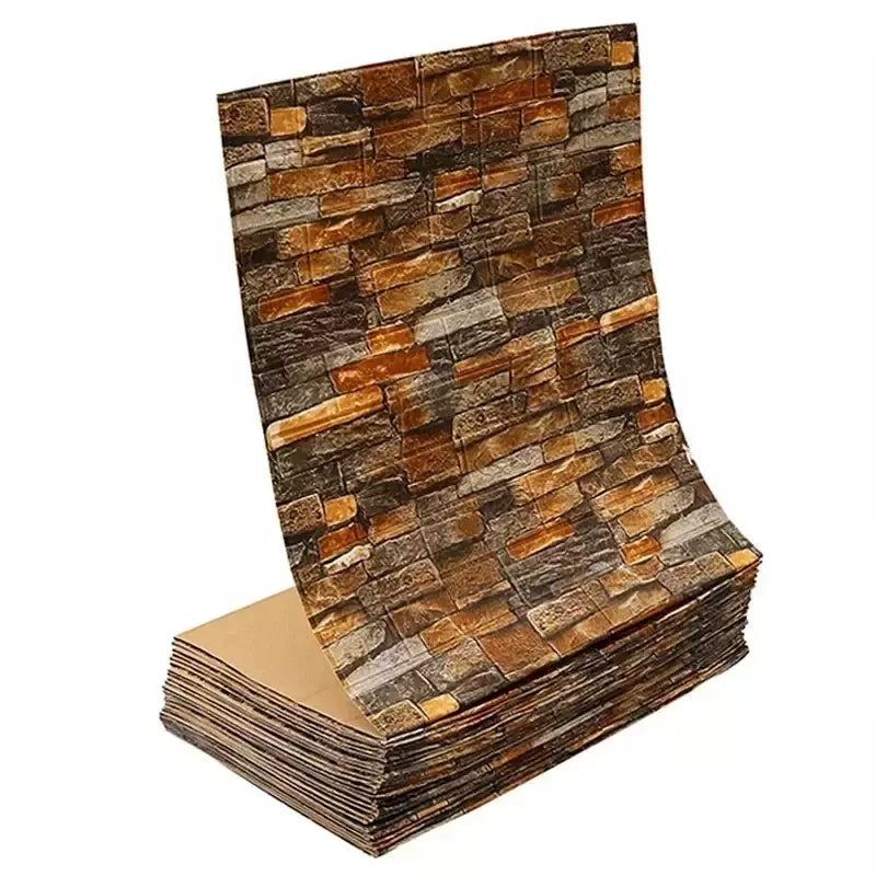 Papel de parede antigo para decoração, adesivo de parede 3D, impermeável, sala de estar e quarto, 70cm x 1 m, 5 m, 10m
