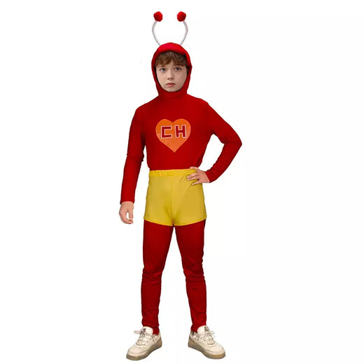 Crianças el chapulin colorado cosplay traje personagem de tv o gafanhoto vermelho fantasia vestido roupas de halloween