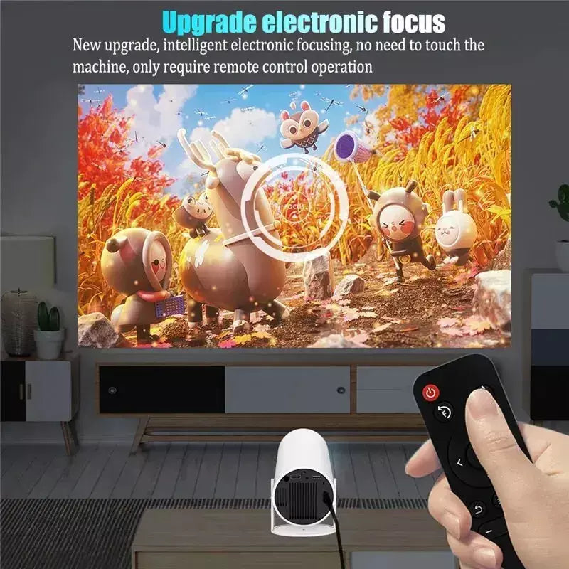 Ditong hy300 plus hd projetor portatil 4k 1280x720p android wifi led vídeo cinema em casa telefone mini jogos projetor filme