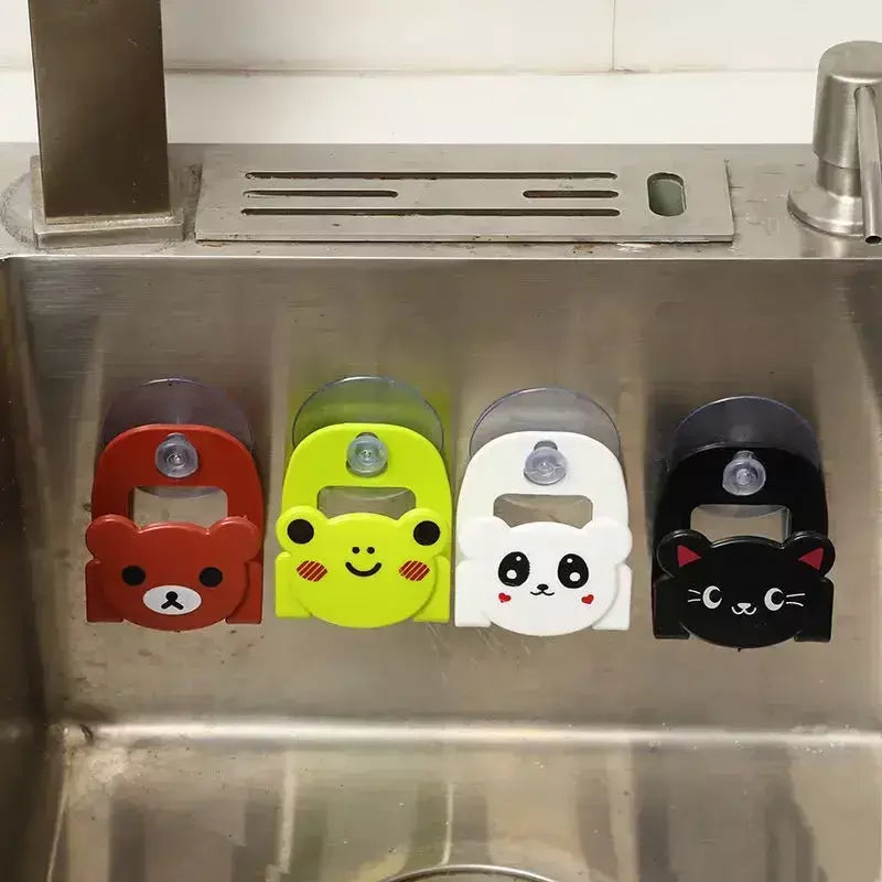 Ferramentas organizadoras acessórios de cozinha dos desenhos animados esponja pano rack armazenamento decoração para casa para suprimentos cozinha gadgets 1pcs