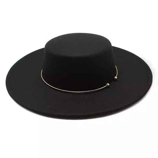 Chapéu liso de feltro de lã masculino e feminino, elegante chapéu grosso na moda, 4 estações, nova moda 10cm, unissex