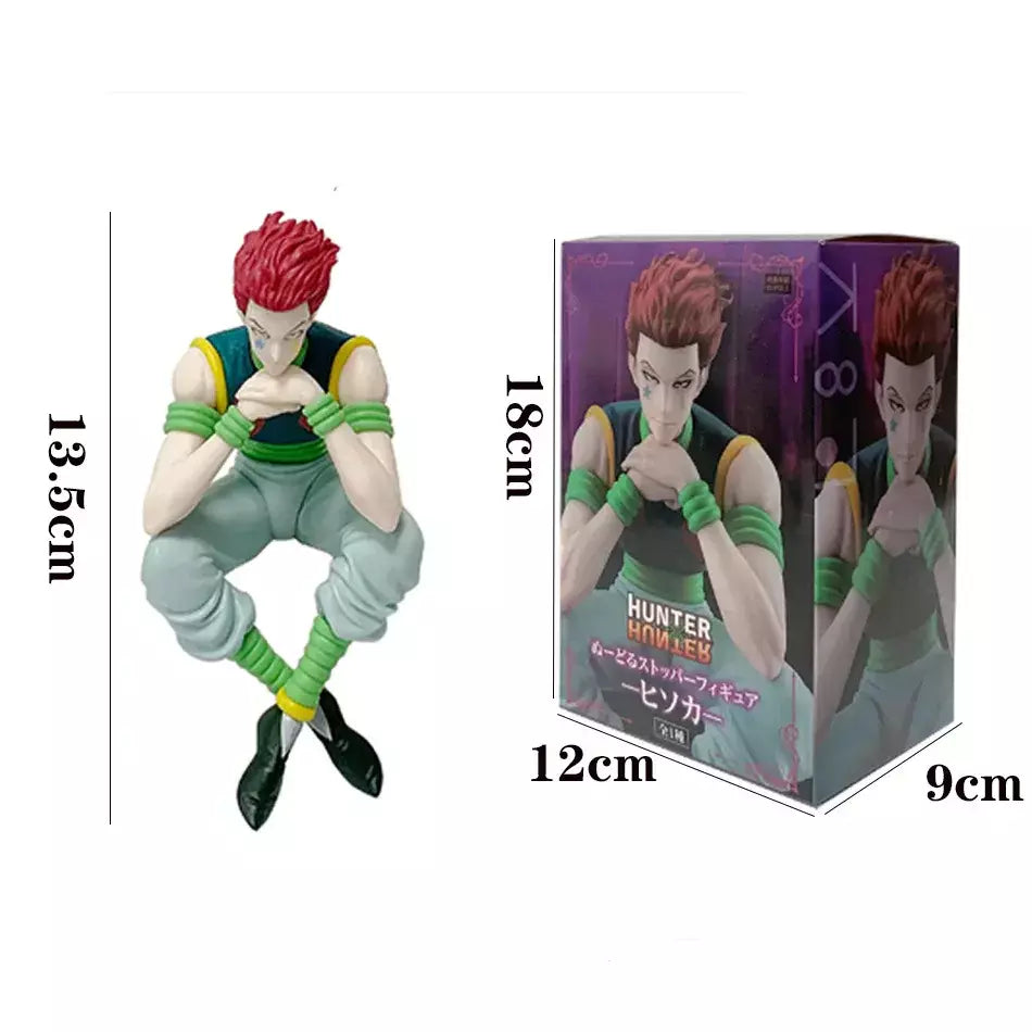14cm caçador × caçador anime figura troupe fantasma hisoka figura de ação macarrão rolha decoração do quarto macarrão rolha pvc modelo brinquedos