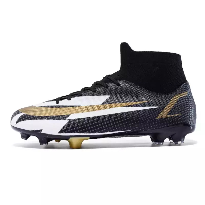 Botas de futebol de alta qualidade para crianças sapatos de tornozelo alto sapatos de futebol de grama sapatos de futebol de alta qualidade fg/tf